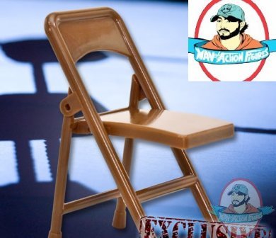 Brown Folding Chair for Figures by Figures Toy Company