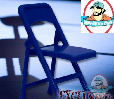 Dark Blue Folding Chair for Figures by Figures Toy Company