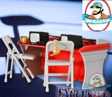 Wrestling Figure Commentators Playset Red & Grey Figures Toy Company
