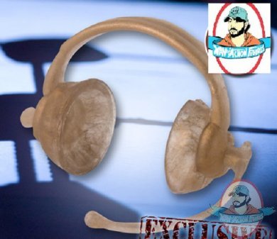 Commentator Gold Headphones for Wrestling Figures 