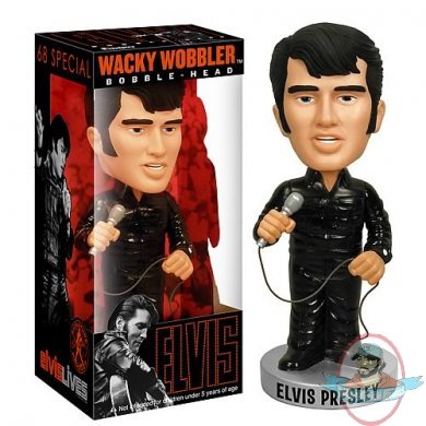 Elvis Presley 1968 Black Suit Wacky Wobbler  by Funko 