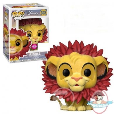 Pop! Disney: The Lion King Leaf Mane Simba Flocked Figure #302 Funko