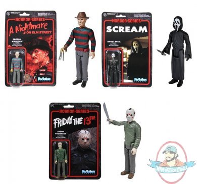 Horror Movies Set of 3 ReAction 3 3/4-Inch Figures Funko