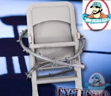 Barbed Wire Grey Folding Chair for Wrestling Figures 