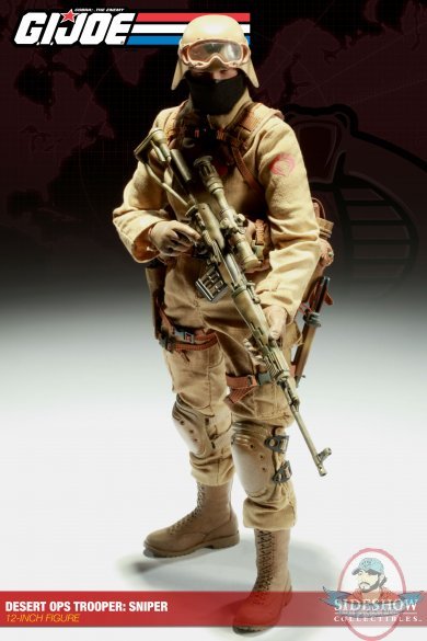 G.I. Joe Cobra Desert Ops Trooper: Sniper 12 Inch Figure Sideshow Used