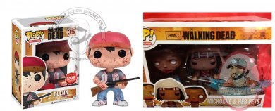 Pop PX GID Walking Dead Michonne Pet Zombies & Glenn 4 Pack  Funko