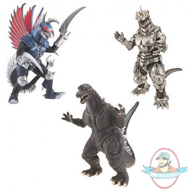 Godzilla 11 Inch Action Figure Set of 3 by Bandai