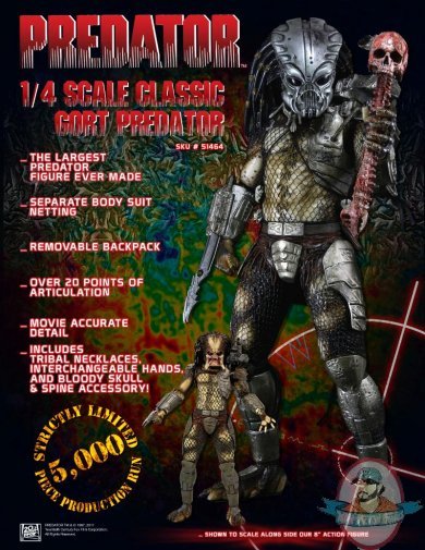 1/4 Scale Gort Predator 19" by NECA