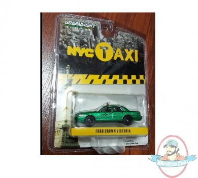1:64 NYC New York City Taxi Ford Crown Victoria Green Machine 