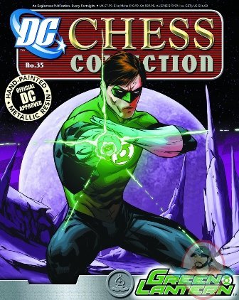 Dc Superhero Chess Magazine #35 Green Lantern White Bish Eaglemoss