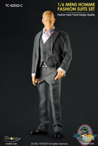 Toys City Mens Homme Fashion Suits Set C 1:6 Scale Figure Accessories 