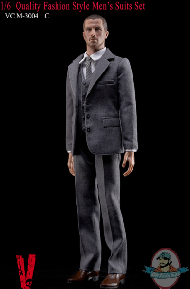 1/6 Scale Men Business Career Grey Suits Set for 12" Hot Toys Action Figures 