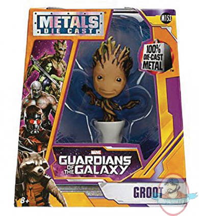 Metals Marvel Guardians of The Galaxy Potted Groot 4" Die Cast Figure