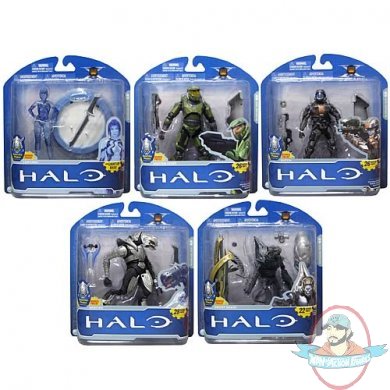 Halo 10 Year Anniversary Build A Plaque Set Of 5 Figures By McFarlane 