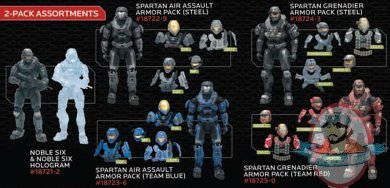 Halo Reach Series 4 Action Figure 2-Pack Case of 4 by McFarlane
