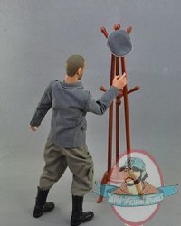 Wooden Face 1/6 Clothes Tree / Coat Hanger (Brown)