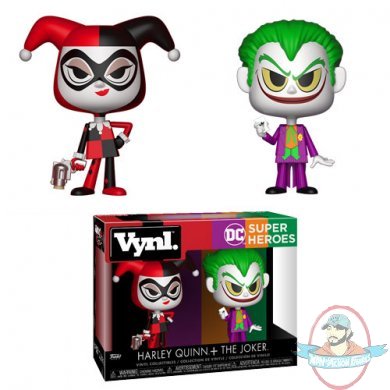Vynl Dc Super Heroes Harley Quinn & The Joker Set Figures Funko 