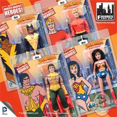 Super Friends Retro 8 Inch Series 2 Set of 4 Figures Toy Company