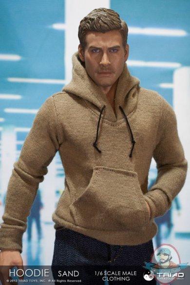 Hooded Male Sweatshirt (Sand) for 1/6 scale 12 inch figure Triad Toys