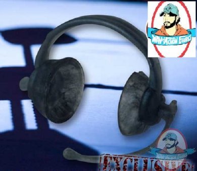 Commentator Black Headphones for Wrestling Figures
