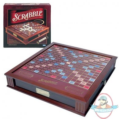 Scrabble Deluxe Premier Wood Edition Game Hasbro