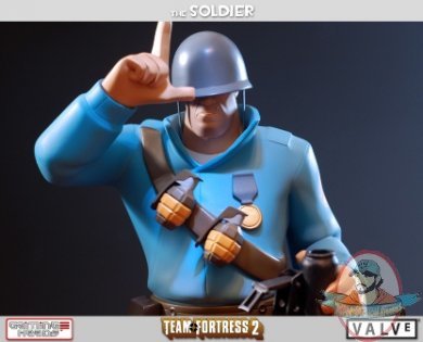 Team Fortress The Soldier Statue Blue Version 