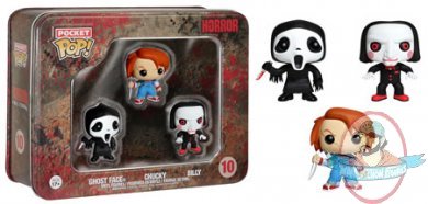 Pocket Pop!: Horror 3 pack Tins Ghost Face Chucky & Billy