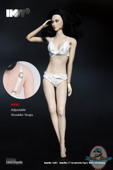 1:6 Figure Accessories Sexy Lace Lingerie Set White HP-001C HotPlus  