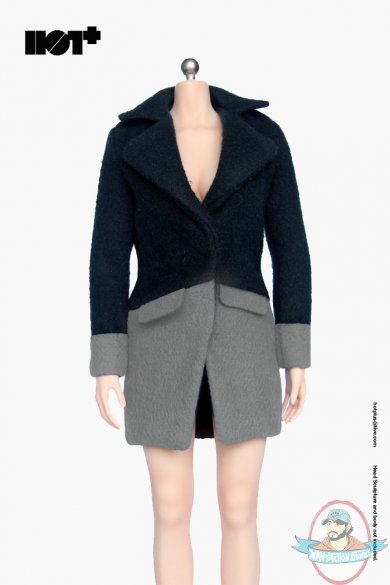  1:6 Female Figure HP-036 Cashmere Coat in Gray Outfit  HotPlus