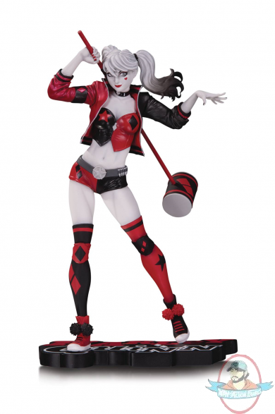 Harley Quinn Red White and Black Statue by Philip Tan