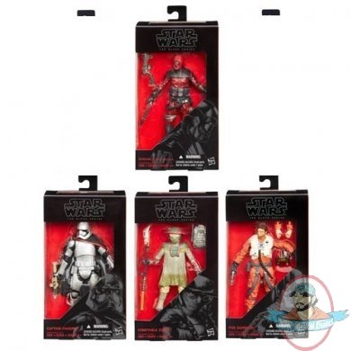 Star Wars Force Awakens Episode 7 6" Black Wave 2 Set of 4 Hasbro
