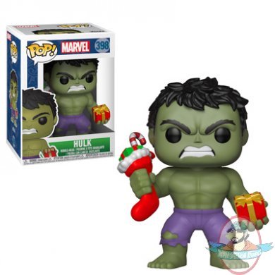 Pop! Marvel Holiday:Hulk with Stocking & Plush #398 Figure Funko