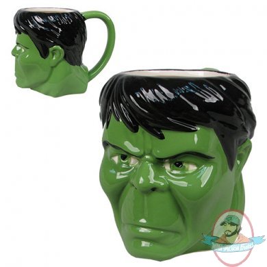 Marvel Hulk Molded Marvel Hulk Face Green Coffee 16 oz. Mug