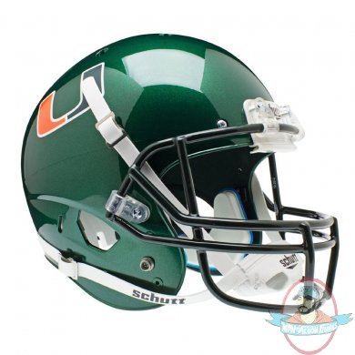 NCAA Miami Hurricanes Mini XP Authentic Helmet Schutt Green 