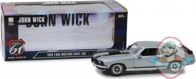 1:18 Highway 61 John Wick (2014) 1969 Ford Mustang BOSS 429 Greenlight