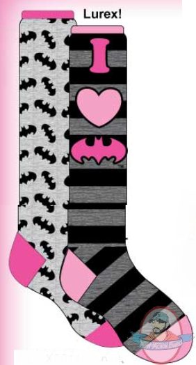 Dc Superheroes I Love Batman Women's 2 Pair Pack Knee Socks DCX0014K2