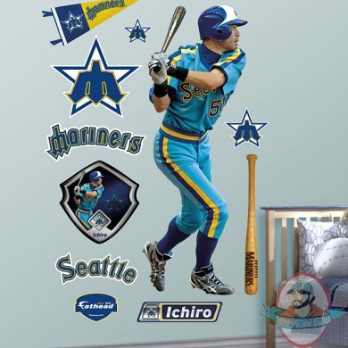 Fathead Fat head  Ichiro Throwback Seattle Mariners