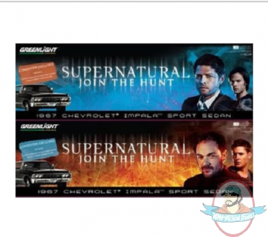 NYCC 1:18 Supernatural 1967 Chevy Impala Sports Sedan Greenlight JC