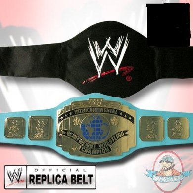 WWF Classic Intercontinental Adult Size Replica Belt with Blue Strap