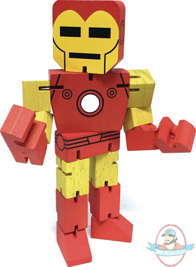  Marvel Wood Warriors Iron Man 8 inch Figure