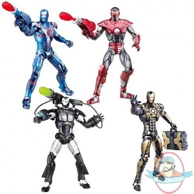  Iron Man 6-inch Marvel Legends Action Figures Wave 1 Set of 4 Hasbro