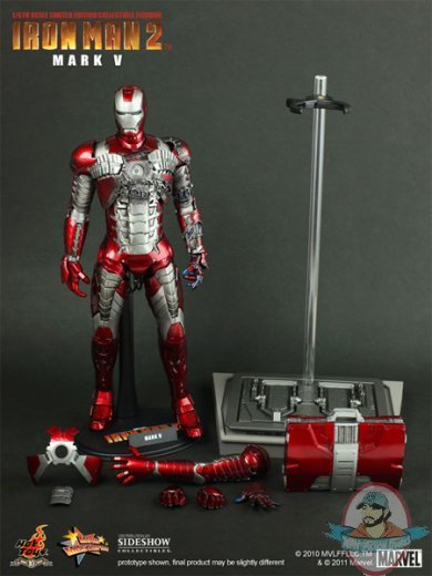 1/6 Scale Movie Masterpiece Iron Man Mark V Collectible Figure Used