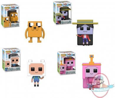 Pop! TV Adventure Time Minecraft Series 1 Set of 4 Vinyl Figures Funko