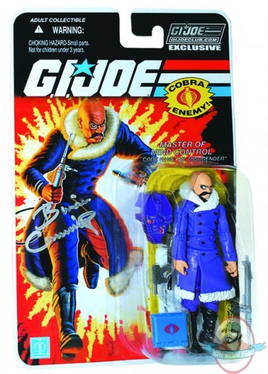 G.I.Joe 2015 3 3/4" Carded Signed Club Exclusive Dr. Mindbender Hasbro