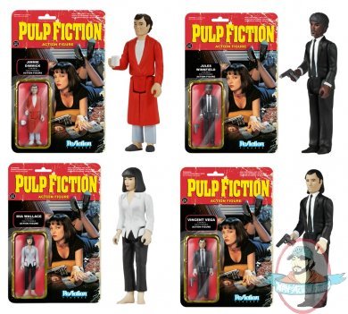 Pulp Fiction Set of 4 ReAction 3 3/4-Inch Retro Action figures Funko