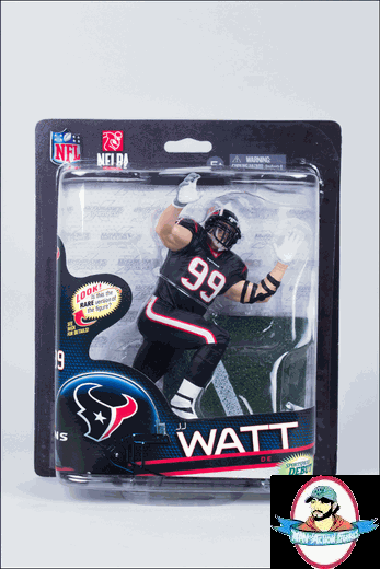 JJ Watt Houston Texans NFL 33 McFarlane Collector Level Silver CHASE Man of Action Figures