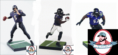 McFarlane NFL Series 32 & 33 (Baltimore Ravens) Set of 3 Exclusive