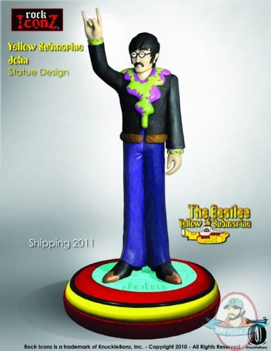 Rock Iconz Beatles Yellow Submarine John Lennon Statue