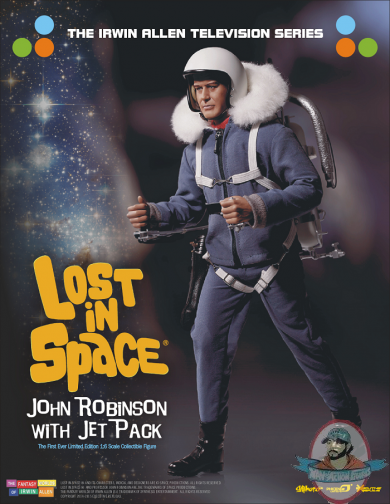 1/6 Scale Lost In Space John Robinson with Jet Pack Figure by Phicen