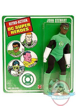 Retro Action DC Super Heroes John Stewart Green Lantern Mego Style 8"